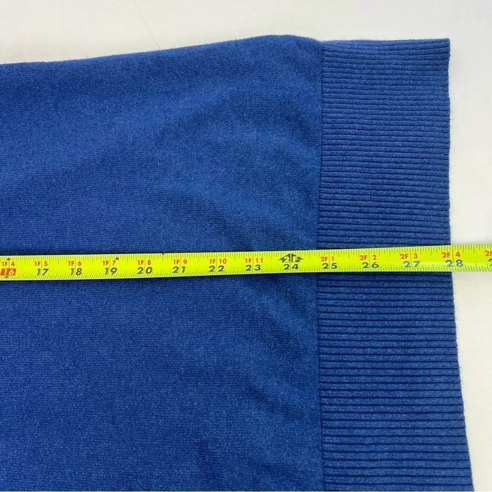 Banana Republic Men’s 1/4 Zip Sweater Sz XL Color Blue Mock Neck 10% Cashmere